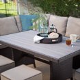Belham Living Monticello Wicker Sofa Sectional Patio Dining Set