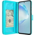 thumbnail image 4 of Samsung Galaxy S20 Ultra Case Wallet Flip Holster Pouch Cover [Kickstand] for Girls Women Case for Samsung Galaxy S20 Ultra - Glitter Teal, 4 of 5