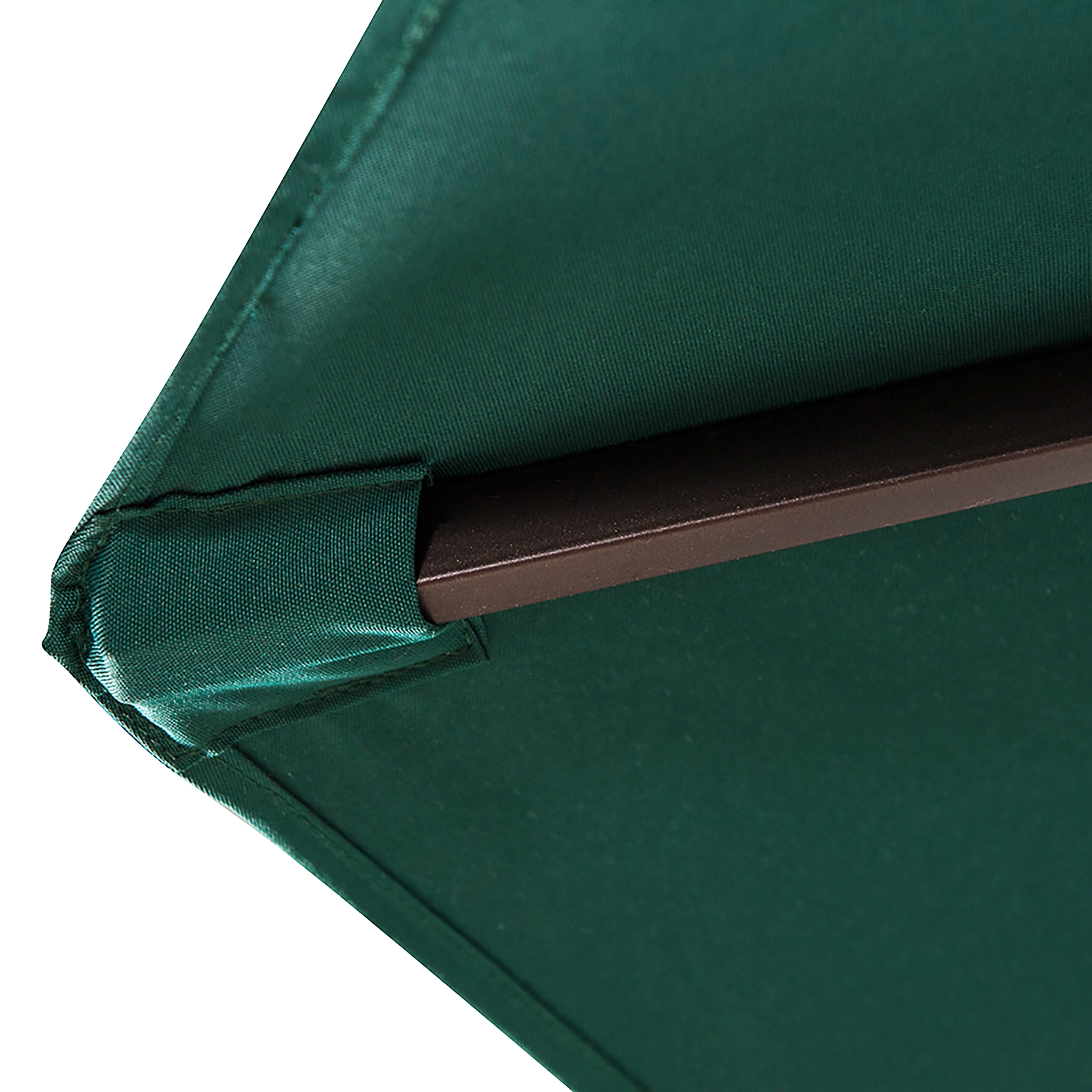 GARDEN 9 Ft Patio Umbrella w/ Round Resin Base Stand Included for Outdoor Shade, Dark Green