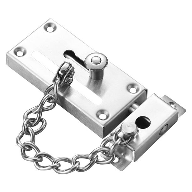 Perno de barril de cerradura deslizante ShuxiuWang Cadena antirrobo de acero inoxidable plata 1 pieza