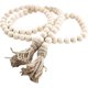 thumbnail image 1 of Wood Bead Garland with Tassels Farmhouse Beads Rustic Country Decor, 1 of 5