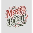 thumbnail image 5 of Merry & Bright Text
 Women's Vivid White Crew Neck Short Sleeve Crop Tee-Medium, 5 of 6