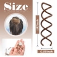 thumbnail image 2 of LQQBOX Spiral Bobby Pins Brown, 50 Pcs Spin Pins for Hair (1.97 Inch), Spiral Hair Pins for Buns, Non Scratched Twist Screw Hair Pins for Women Girls and Kids, 2 of 7