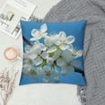 thumbnail image 2 of GOSMITH  White Blossom Clusters Spring Flowering Pear Satin Modern Cushion Case Nature Blossom Decorative Pillow Covers Outdoor Throw Pillows Decoration for Sofa Couch, 2 of 5