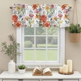 thumbnail image 3 of Colorful Flowers Floral Window Valance Curtain Branch Leaves Retro Spring Rod Pocket Short Curtain for Living Room, Bedroom & Kitchen Window Decor 42x12in, 3 of 8