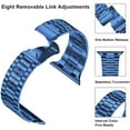 thumbnail image 4 of Fitlink Ultra Thin Metal Wristband Strap for Apple Watch 38/40/41/42/44/45mm, Compatible with Apple Watch Series 7/6/5/4/3/2/1/SE((Blue-38/40/41mm), 4 of 8