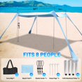thumbnail image 2 of Carpa de playa con toldo BOTINDO, 3 x 3 m, protección solar UPF 50+, 2 of 6