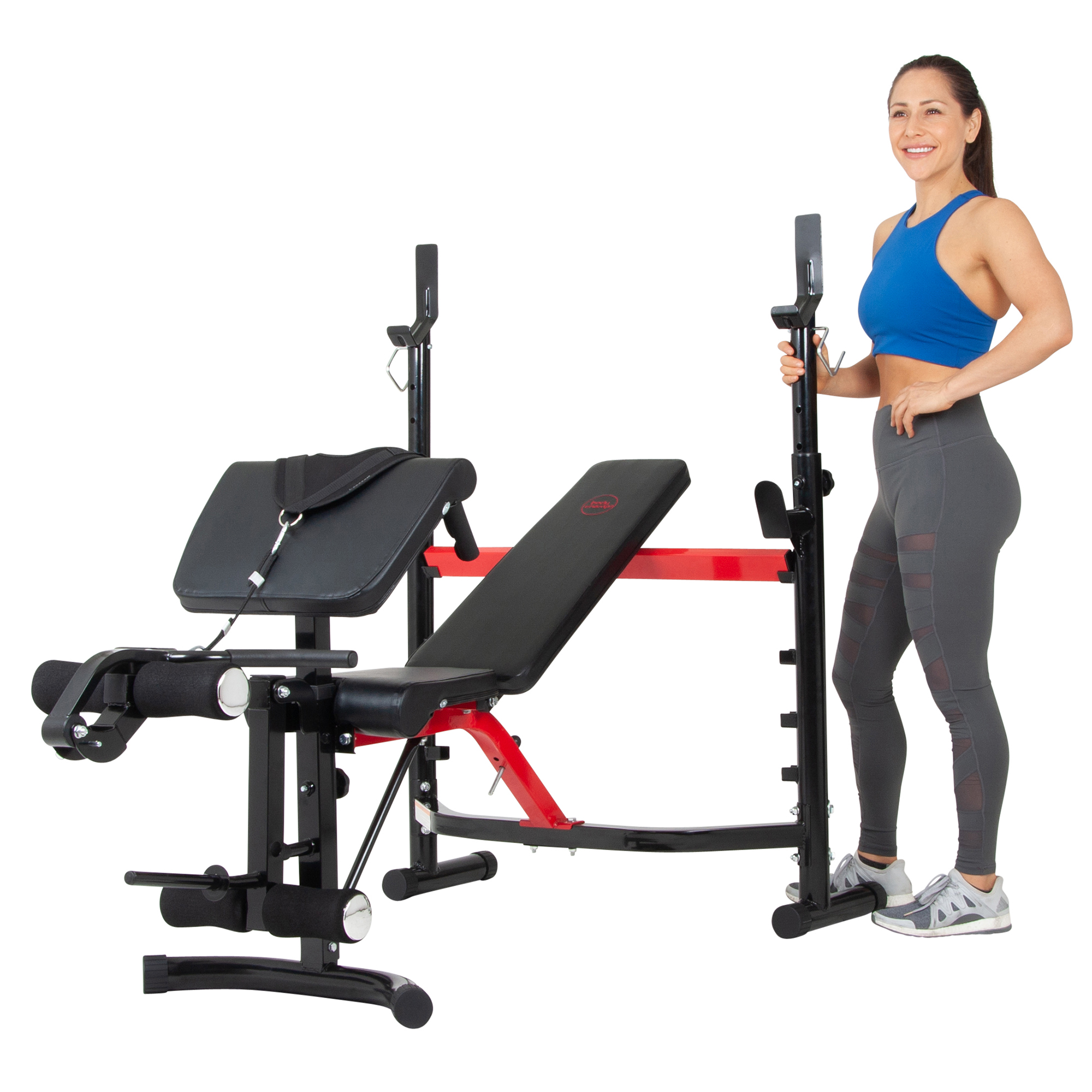 Body Champ BCB5268 Olympic Weight Bench with Arm Curl and Curl Bar Attachment, 300 Lbs. Weight Limit - image 2 of 10