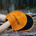 thumbnail image 1 of Guantes de cuero con aislamiento de llama resistentes al calor para exteriores, guantes de cocina para acampar, guantes de cocina para hornear, Macarena Guantes retardantes de calor, 1 of 8