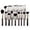 Zinfandel, variant on 25pcs Professional Makeup Brush Set Foundation Powder Concealer Eyeshadow Blending Blush Highlighter Natural-Synthetic Hair Brushes (Black/Silver)