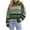 Green, variant on FDGIU Women's Chunky Knit Sweater Warm Pullover Crewneck Sweater 2025, Oversized Loose Striped Top, Casual Fall Fashion Cozy Tunic