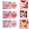 thumbnail image 4 of High Gloss Powder Blusher Eye Makeup Powder , 2-in-1 Blusher Highlighter Face Makeup,Shimmer Lightweight Highlighting Palette for Face Eye Cheeks, Buildable Color Natural Face Makeup, 4 of 7