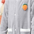 thumbnail image 3 of Cethrio Kids Girls Sleepwear Robes, Long Sleeve Thermal Soft Flannel Girls' Bathrobes Gray Size 3-15T, 3 of 5