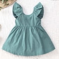 thumbnail image 7 of Edvintorg Girls Dresses Cute Ruffle Hem Sleeveless Loose Fit Casual Princess Dress Kids Clothes Girls Size 0-6, 7 of 7