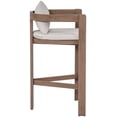 thumbnail image 4 of Meridian Furniture Newport Cream Water Resistant Fabric Patio Bar Stool, 4 of 9