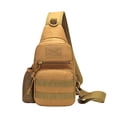 thumbnail image 1 of Worallymy Hombres Pecho Bolsa Botella de agua Crossbody Pack Hervidor al aire libre Almacenamiento Bolsa de hombro ajustable caqui Worallymy JD735804814, 1 of 7