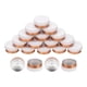 thumbnail image 1 of Uxcell Tapas de Flip Off de 13 mm 100PCS Sellos Sin Bisel Tapas de Flip Off para Frascos de Vidrio Botellas Liofilizadas, Blanco/Dorado, 1 of 6