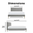 thumbnail image 3 of Adore Decor Sidney Upholstered Platform Bed Queen Size Gray, 3 of 14