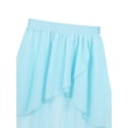 thumbnail image 4 of renvena Girls' Chiffon Hi-Low Dance Skirt Lyrical Ballet Jazz Latin Dance Dress 6-16 Light_Blue 10, 4 of 7