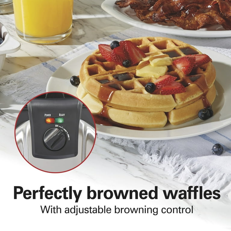 Hamilton Beach Flip Belgian Waffle Maker, Non-Stick, Dishwasher