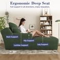 thumbnail image 6 of 67'' Oversized Chaise Lounge Chair Indoor, Cloud Plush Corduroy Upholstered Sofa Bed, Modern Deep Seat Sofa with Back Cushion, Pillows, Cozy Sleeper Couch for Living Room, No Assembly Required, Green, 6 of 12