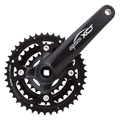 SR Suntour XCT Triple Crankset 175mm x 42a-32s-22s Black Square Taper without BB
