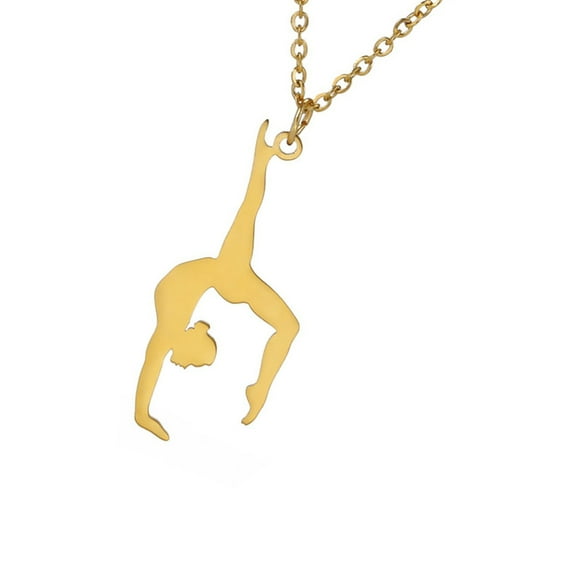 JZROCKER Stylish Gymnastics Pendant Necklace Jewelry Accessory for Trendy Women Featuring Stainless Steel Materials Outfits