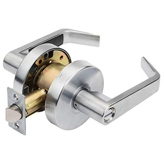 Dynasty Hardware AUG-20-26D Grade 2 Commercial Duty Privacy Lever, ADA, Satin Chrome Finish