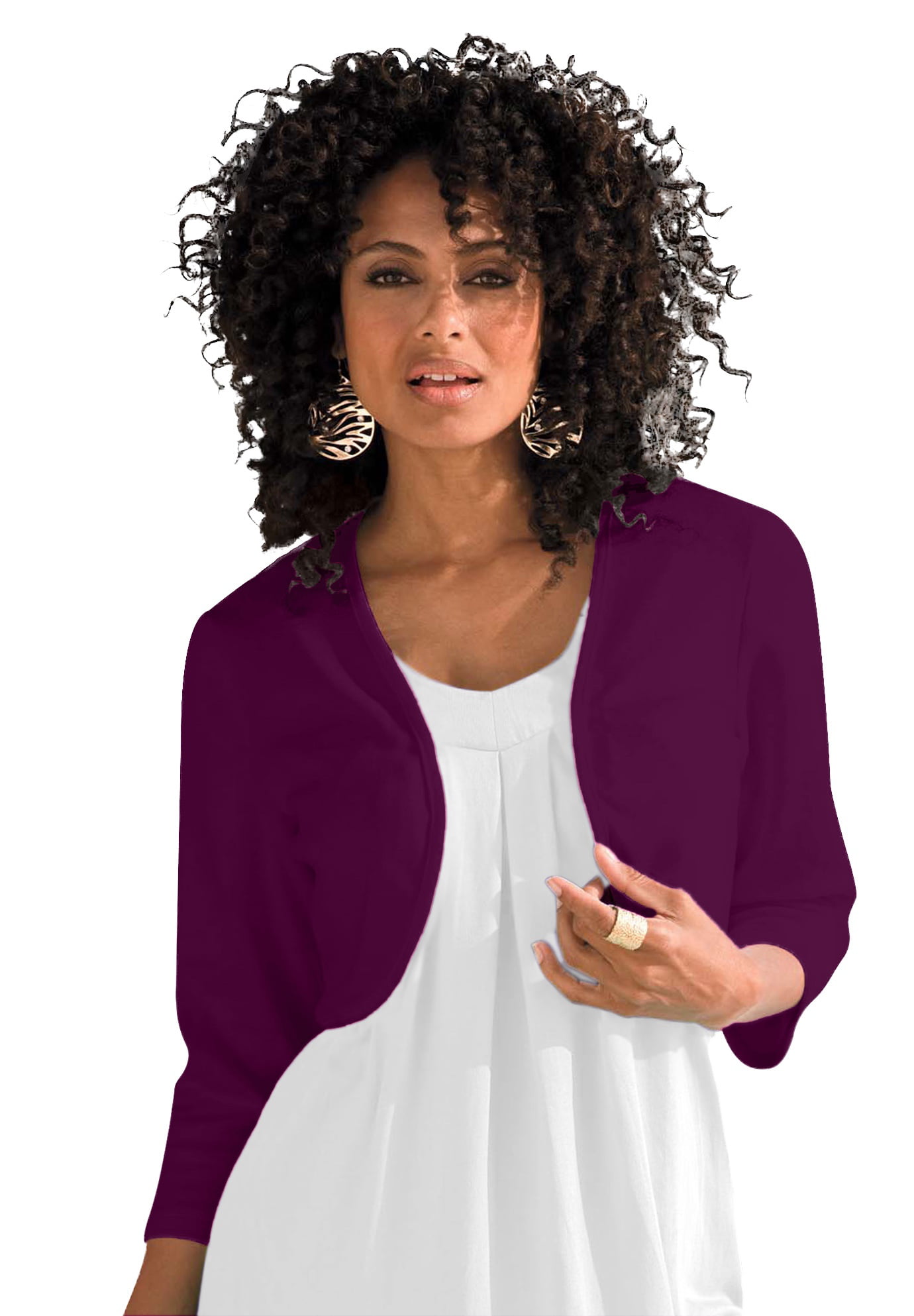 Lace Shrug Bolero Jacket Colour Purple or  Plum  Sizes  26 28 30 & 32 