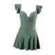 thumbnail image 5 of Traje de baño con falda para mujer, traje de baño sin mangas con escote en V profundo, de para viajes, playa, fiesta, piscina, spa y vacaciones. M, 5 of 8