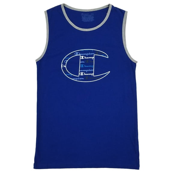 Champion Mens Blue & Gray Tank Top Muscle Shirt Sleeveless Shirt Small