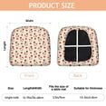 thumbnail image 3 of Beige Cow Heart Pattern Seat Covers for Dining Room Chairs Set Of 4,Stretch Printed Washable Chair Seat Cover with Elastic Ties and Button,Removable Waterproof Couch Cushion Covers, 3 of 6