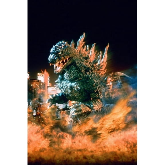 Godzilla 24x36 Poster with flames