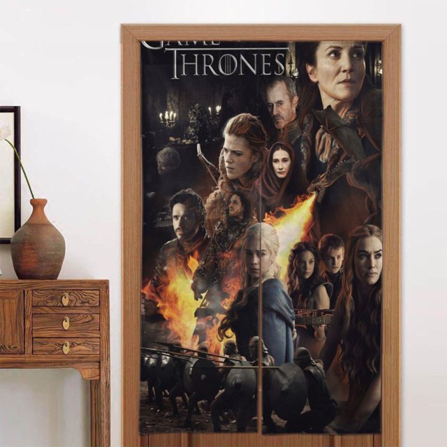 Cortina divisoria para puerta de Jon Snow, cortina opaca para puerta, cortinas para privacidad, tapices, decoraciones para dormitorio, cocina, baño, 34 x 56 pulgadas