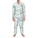 thumbnail image 3 of Balery Gold Stars Blue Dots Pattern Pijama para Hombre de Dos Piezas con Manga Larga, Conjunto de Dormir y Descanso Suave con Bolsillos-X-Large, 3 of 7