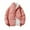 Pink, variant on Somuwie Clearance Men's zippered short stand collar cotton coat plus fleece long sleeve cotton jacket