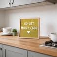 thumbnail image 6 of JHyouerji Felt Letter Board,Yellow Handmade Wood Frame Changeable Message Sign,10×10 Inch Felt Board Decor for Home Office Party Holiday Display, 6 of 7
