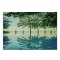 thumbnail image 1 of Landscape Cutting Board, Pool Trees on the Surface No Filter Region Hot Spot Climate Earth Theme, Decorative Tempered Glass Cutting and Serving Board, Small Size, Green Blue, by Ambesonne, 1 of 1