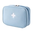 thumbnail image 2 of First Aid Kit, Travel First Aid Kit, First Aid Kit Travel, First Aid Pouch, Light Blue Medium Size 8X6X2.75 Inch Zippered Compact Portable First Aid Bag for Outdoor Camping Road, 2 of 7
