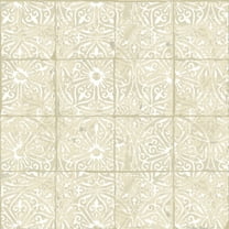 NuWallpaper Cream Provincial Tile Peel and Stick Wallpaper