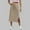 Khaki, variant on TIANZEN Women's High Waist Solid Color Casual Drawstring Side Slit Skater Skirt With Pockets Stretchy Comfortable A Line Mini Skirt Bohemian Skirt Fitted Bed Skirt Chain Skirt