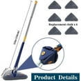 thumbnail image 2 of Vislone 360 Triangle Mop, Rotatable Extendable Cleaning Mop with 6 Reusable Mop Pads for Floor, Window, Wall Cleaning, 2 of 7