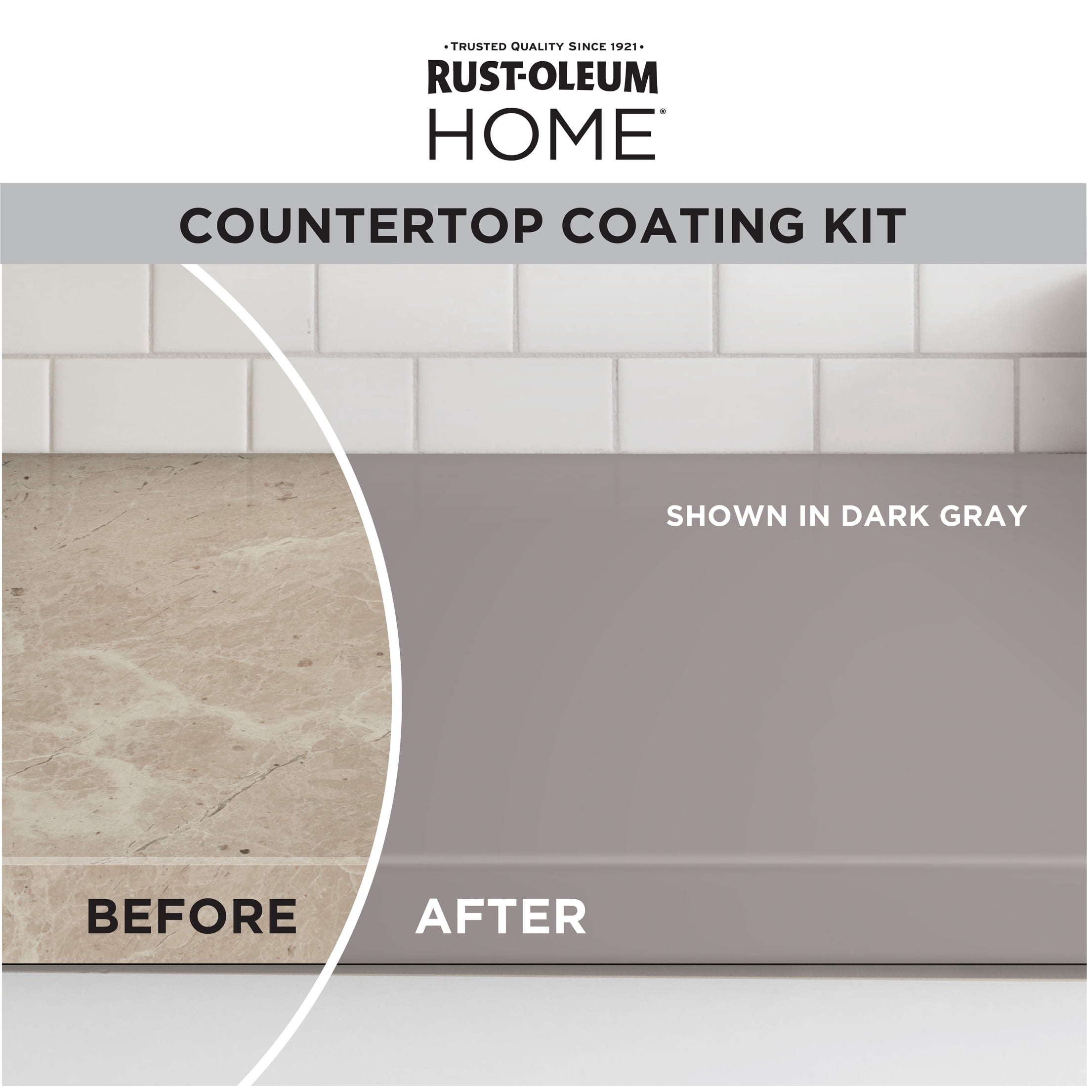 Dark Gray, Rust-Oleum HOME Countertop Satin Coating Kit-38496307T, Quart