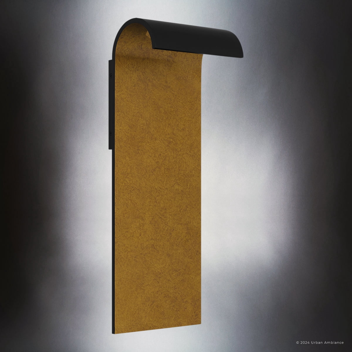 Luxury Contemporary Wall Sconce, Small Size: 21''H x 8''W, with Eclectic Style Elements, Matte Black Finish, UQL1981 from the Mayville Collection by Urban Ambiance