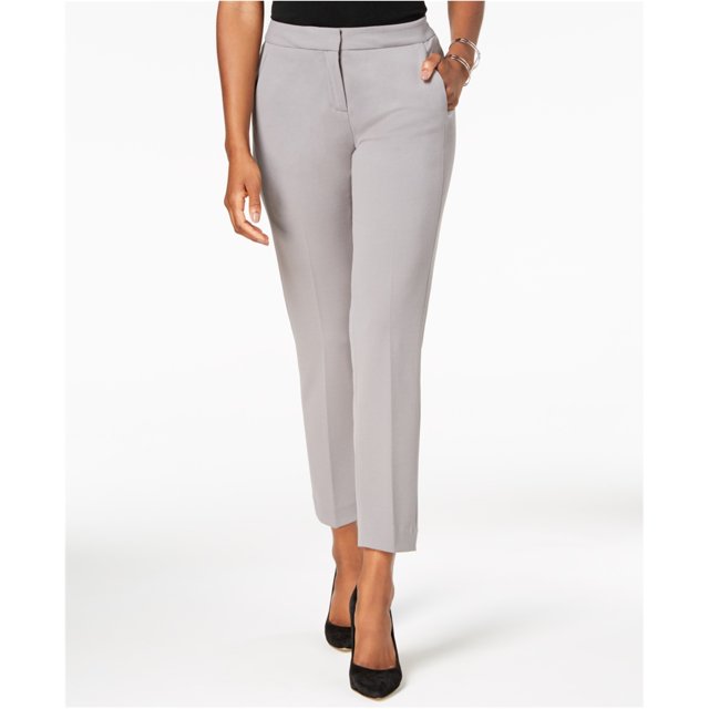Pantalones de vestir Kasper Crepe para mujer gris 12P