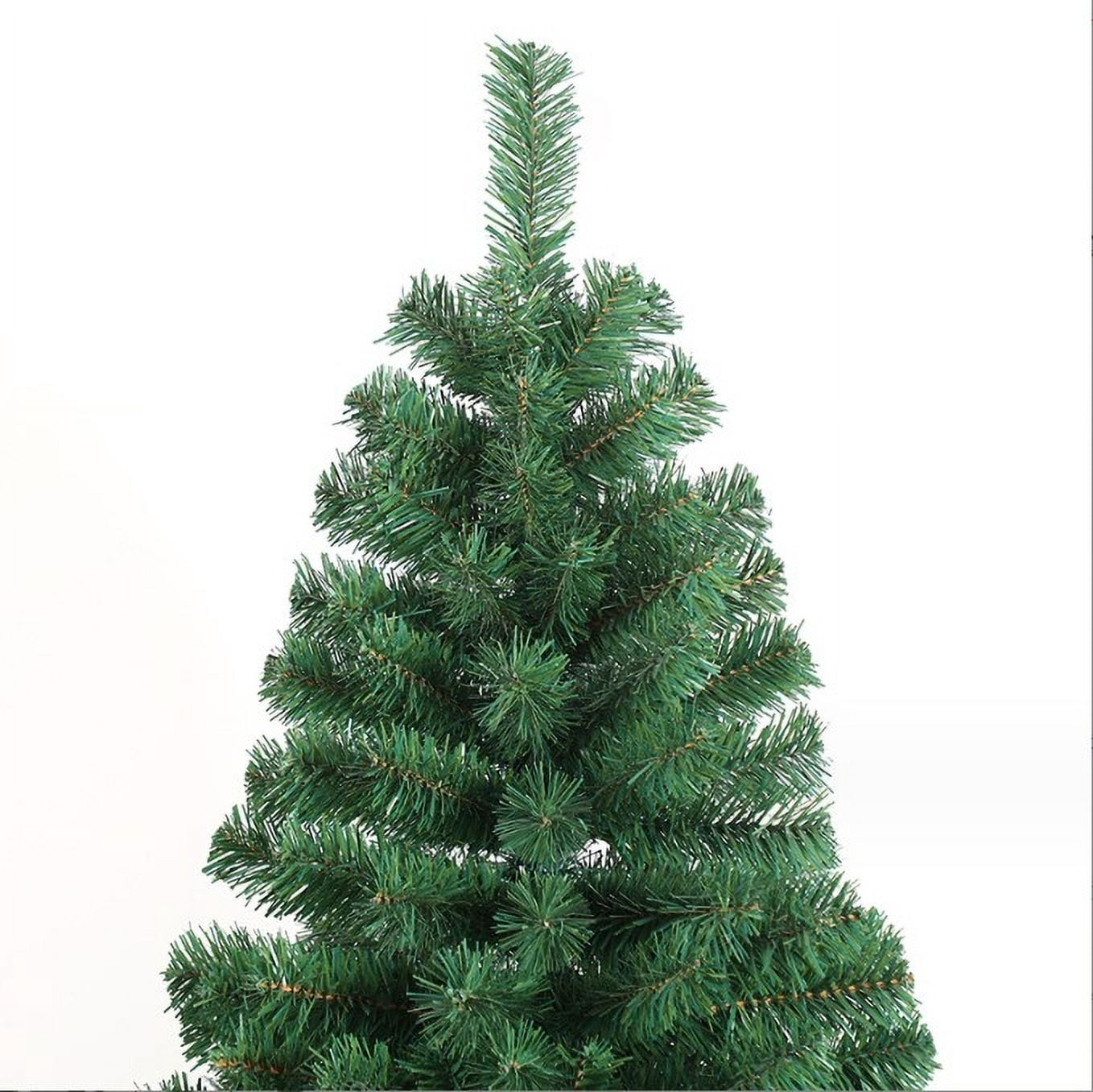 MOONMISS 8ft Full Natural Spruce PVC Fir Artificial Christmas Tree with Foldable Metal Stand-Green