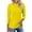 Yellow, variant on Women's Stand Collar 3/4 Sleeve Blouse Casual Basic Top All Season Fashion Trending Apparel