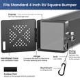 thumbnail image 4 of Aluminum RV Bumper End Cap- Fits Standard 4-Inch Square Camper Bumpers, No-Insect Vent Holes, Secure Sewer Hose Storage, Must-Have Travel T, 4 of 9