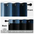 thumbnail image 4 of Yakamok Ombre 100% Blackout Curtains for Bedroom, Room Darkening Gradient Blue Curtains for Living Room Grommet Window Curtains 84 inches Long,2 Panels,52x84 inch, 4 of 7
