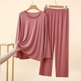thumbnail image 2 of yillto Womens 2 Piece Pajama Set Long Sleeve Pajamas Top and Pants Crew Neck Pjs Set Soft Sleepwear Loungewear, 2 of 5